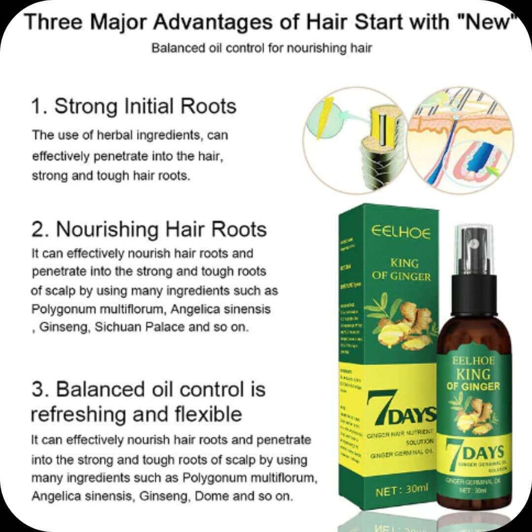 EELHOE King Of Ginger® Milagroso Elixir para el Cabello