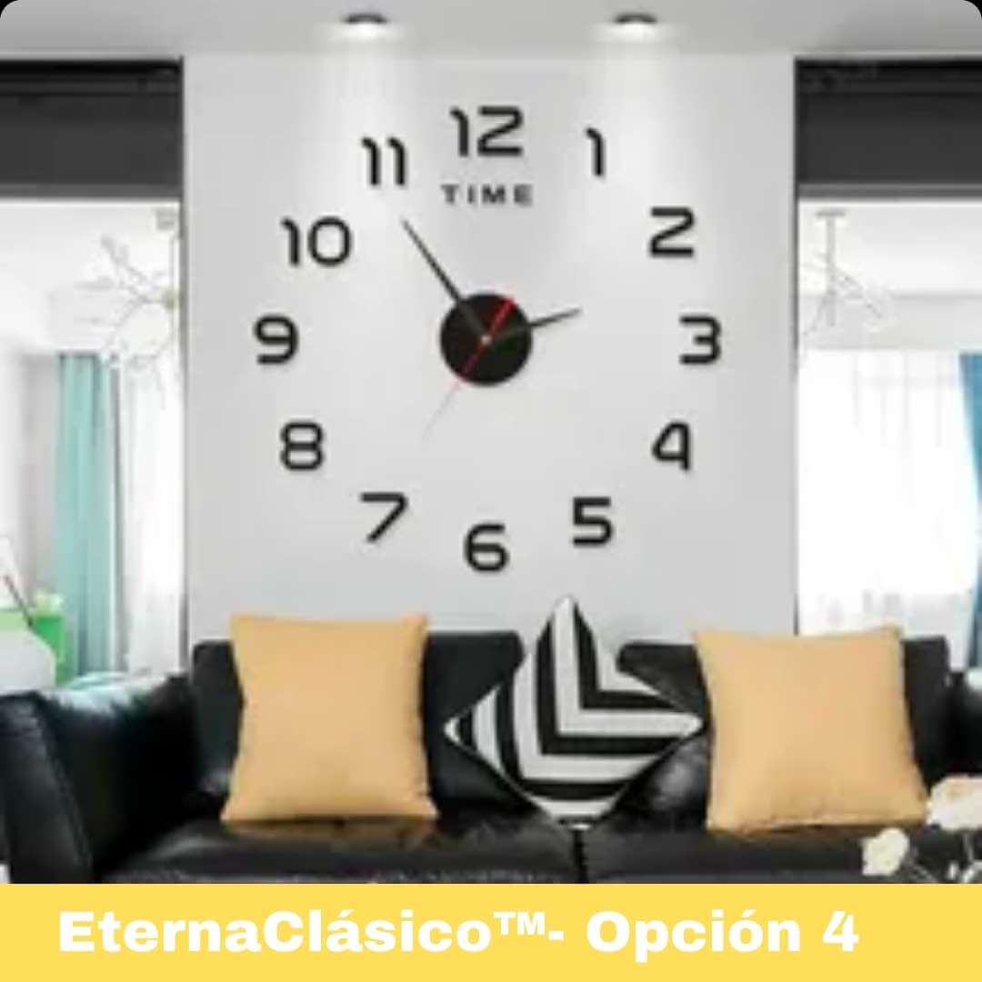 EstiloTempo™: Reloj Decorativo Adhesivo de Pared 40 CM