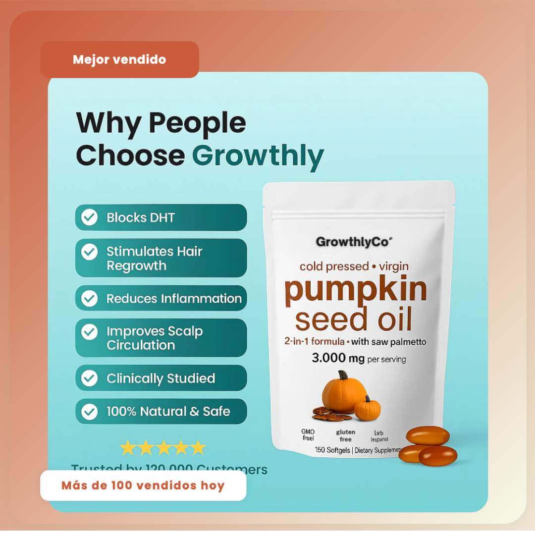 Pumpkin - Cabello más fuerte, grueso y sin caída en 12 semanas