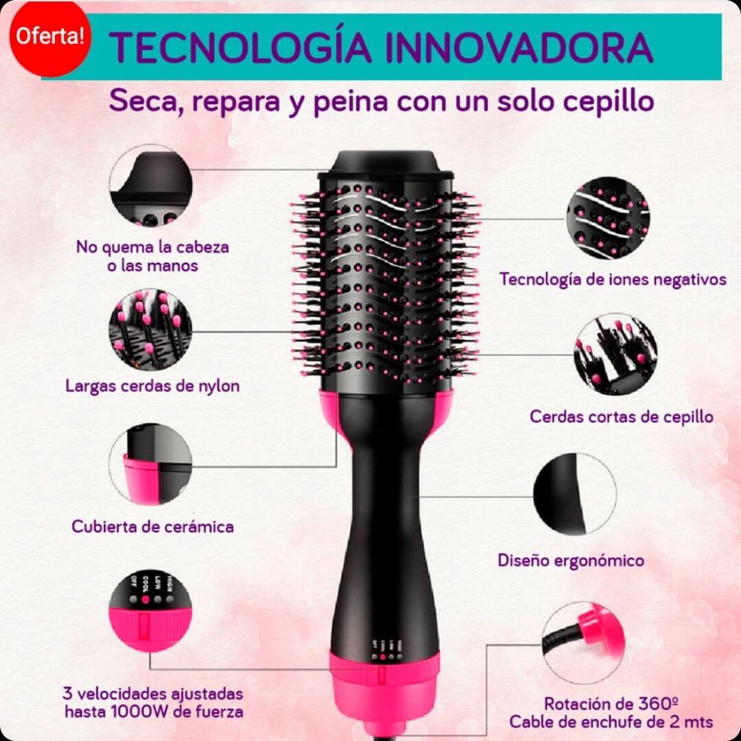 HairChic™ - Cepilla, Riza y Seca 3 en 1